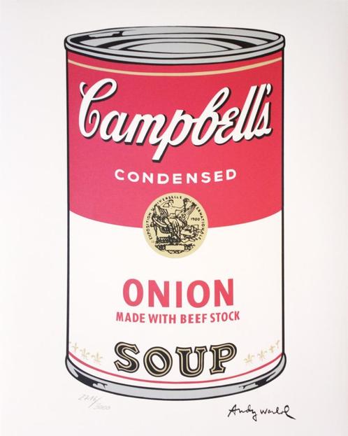Andy Warhol - Campbell's Onion Soup (Carnegie Museum), Antiek en Kunst, Kunst | Litho's en Zeefdrukken, Ophalen of Verzenden