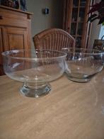 Glazen bloempot 2x, Huis en Inrichting, Woonaccessoires | Vazen, Ophalen of Verzenden, Zo goed als nieuw
