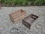 Houten (eier)kisten - 2 stuks, Huis en Inrichting, Ophalen, Minder dan 50 cm, Gebruikt, Minder dan 50 cm