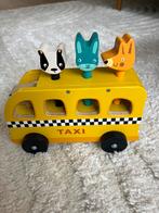 Houten speelgoed auto met draaiende/ bewegende poppetjes, Ophalen, Gebruikt