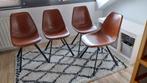 Dutchbone Franky 4 eetkamerstoelen, Huis en Inrichting, Ophalen, Gebruikt, Bruin, Leer