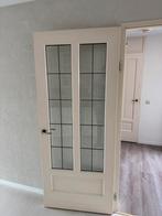 Binnendeuren 2 stuks met glas in lood, Ophalen, Gebruikt, 80 tot 100 cm, Binnendeur