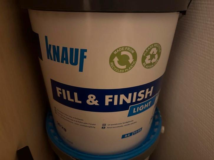 Knauf Fill & Finish Light - 20kg, Doe-het-zelf en Verbouw, Verf, Beits en Lak, Nieuw, Verf, 15 tot 20 liter, Wit, Ophalen