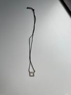 Jan Des Bouvrie zilver vintage ketting vierkant 1998, Ophalen of Verzenden, Zo goed als nieuw, Zilver, Zilver