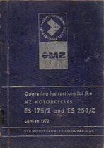 MZ Trophy ES 175/2 + ES 250/2 manual handleiding (5100z), Motoren, Ophalen of Verzenden, Overige merken