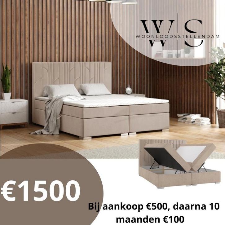 Boxspring op afbetaling, Huis en Inrichting, Slaapkamer | Boxsprings, Nieuw, Tweepersoons, Ophalen of Verzenden