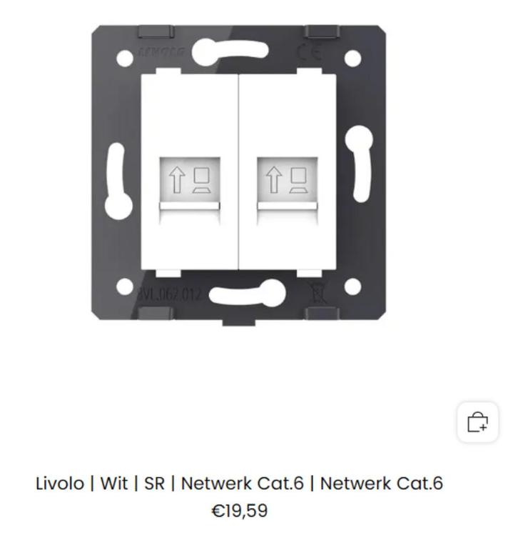 Livolo Rj45 aansluiting, Doe-het-zelf en Verbouw, Elektra en Kabels, Nieuw, Overige typen, Ophalen