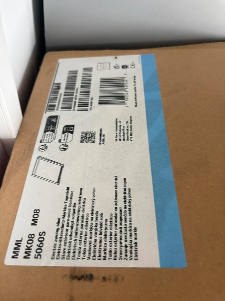 velux msl mk08 5060s elektrische zonnewering compleet nieuw, Huis en Inrichting, Stoffering | Gordijnen en Lamellen, Nieuw, Ophalen of Verzenden