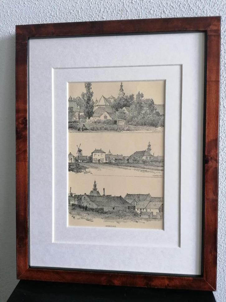 Craandijk Litho Zeeland Oostburg Biervliet Aardenburg '80 23, Antiek en Kunst, Kunst | Litho's en Zeefdrukken, Ophalen of Verzenden