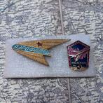 Sovjet Aeroflot Badges - Set van Twee, Ophalen of Verzenden, Gebruikt, Transport, Speldje of Pin