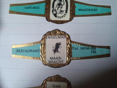 Sigarenbandje Maasbracht Restaurant Engelman, Verzamelen, Rookartikelen, Aanstekers en Luciferdoosjes, Gebruikt, Sigarenbandjes