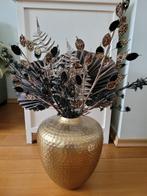 GOUD kleurige vaas incl glitter panter decoratie izgst, Ophalen, Overige materialen, Overige kleuren, Zo goed als nieuw