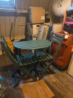 Leuk balkon setje - tafel met 2 stoelen, Tuin en Terras, Gebruikt, Stoel, Tuinset, Hout