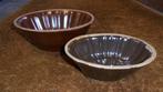 bruin aardewerk puddingvormen 18x3x6,5 & 21z17x9cm, Ophalen of Verzenden
