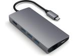 Satechi Type-C Multi-Port Adapter 4K +Ethernet V2 Spacegrijs, Computers en Software, Dockingstations, Laptop, Satechi, Ophalen of Verzenden