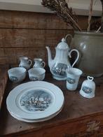 Vintage porseleinen Crown Bavaria 8 delig theeserviesje, Ophalen of Verzenden