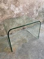 Glazen Fiam Waterfall Bijzettafel Salontafel , Jaren 80, Ophalen of Verzenden, Zo goed als nieuw, Rond, Glas