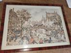 Anton pieck schilderij prent Utrecht, Ophalen of Verzenden