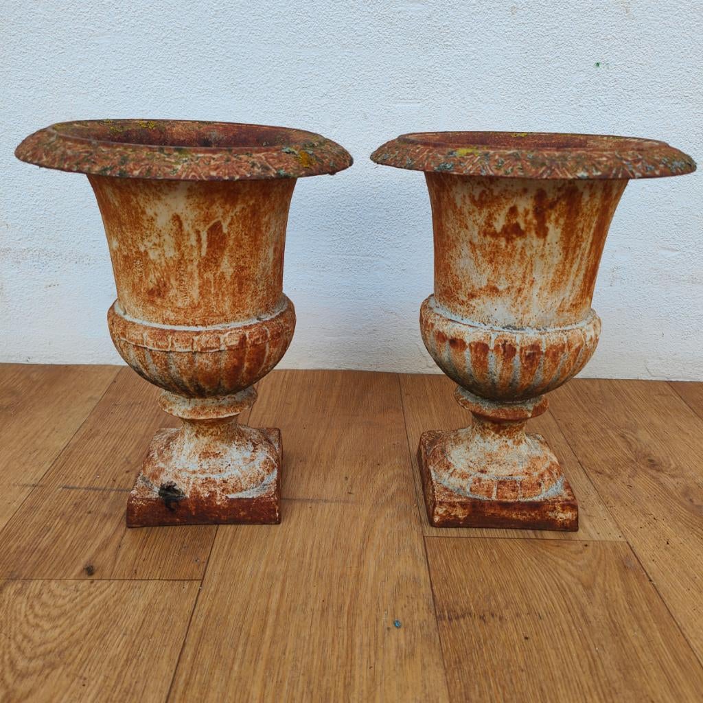 Gietijzeren tuinvazen, plantenbakken bloembakken. Set prijs, Tuin en Terras, Bloembakken en Plantenbakken, Valkenswaard, Gebruikt