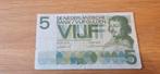 Briefje 5 gulden 1966, Ophalen of Verzenden, 5 gulden, Los biljet