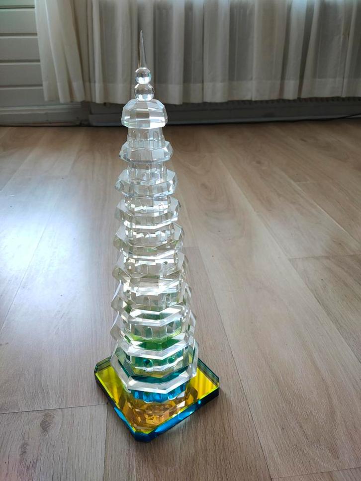 Kristallen Pagode Ornament, Antiek en Kunst, Antiek | Glas en Kristal, Ophalen of Verzenden