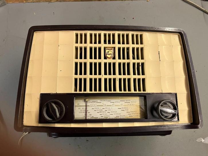 Philips BX 156U/135U bakeliet radio, Antiek en Kunst, Antiek | Tv's en Audio, Ophalen