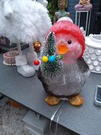 Tuin kerst beeldje pinguïn licht, Diversen, Kerst, Ophalen of Verzenden, Zo goed als nieuw