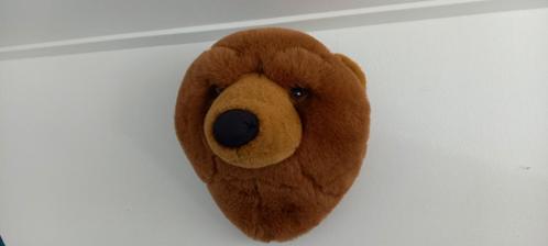 Bibib dierenkop muurkop bruine beer, Kinderen en Baby's, Kinderkamer | Inrichting en Decoratie, Zo goed als nieuw, Ophalen of Verzenden