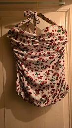 Badpak cherry maat 16, Kleding | Dames, Badmode en Zwemkleding, Ophalen of Verzenden, Zo goed als nieuw, Wit, Badpak