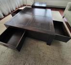 Goede kwaliteit: houten salontafel +  hoektafel + vloerkleed, Huis en Inrichting, Ophalen, Gebruikt, 50 tot 100 cm, 50 tot 100 cm