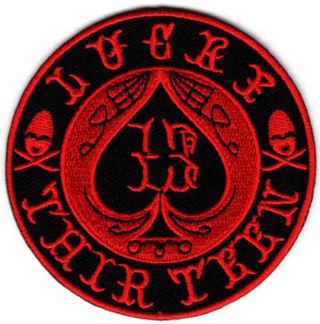 Lucky 13 stoffen opstrijk patch embleem #6 beschikbaar voor biedingen