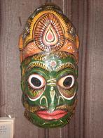 Houten masker met kleurrijke details, Ophalen of Verzenden