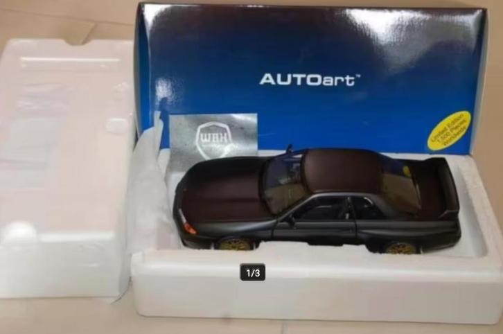 1:18 NISSAN SKYLINE GTR R32 V SPEC Autoart 77418 in doos WRH, Hobby en Vrije tijd, Modelauto's | 1:18, Zo goed als nieuw, Auto