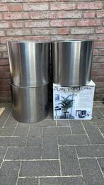 RVS Plantenpotten, Tuin en Terras, Bloempotten, 25 tot 40 cm, Rond, Binnen, Ophalen of Verzenden