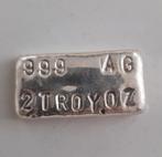 2 Troy Ounce (about 62 grams) Silver/Zilver bar, Ophalen of Verzenden, Zilver