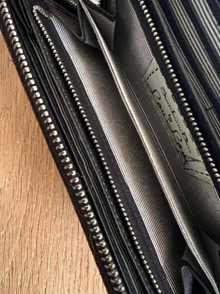 Zwart suede portemonnee LouLou, Ophalen of Verzenden, Gebruikt, Zwart, Overige merken