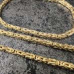 14 karaat gouden koningsketting met armband nieuw, Ophalen of Verzenden, Zo goed als nieuw, Goud