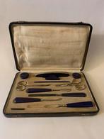 Antiek Manicure Set in Doos & kam & borstel set in doos., Ophalen of Verzenden