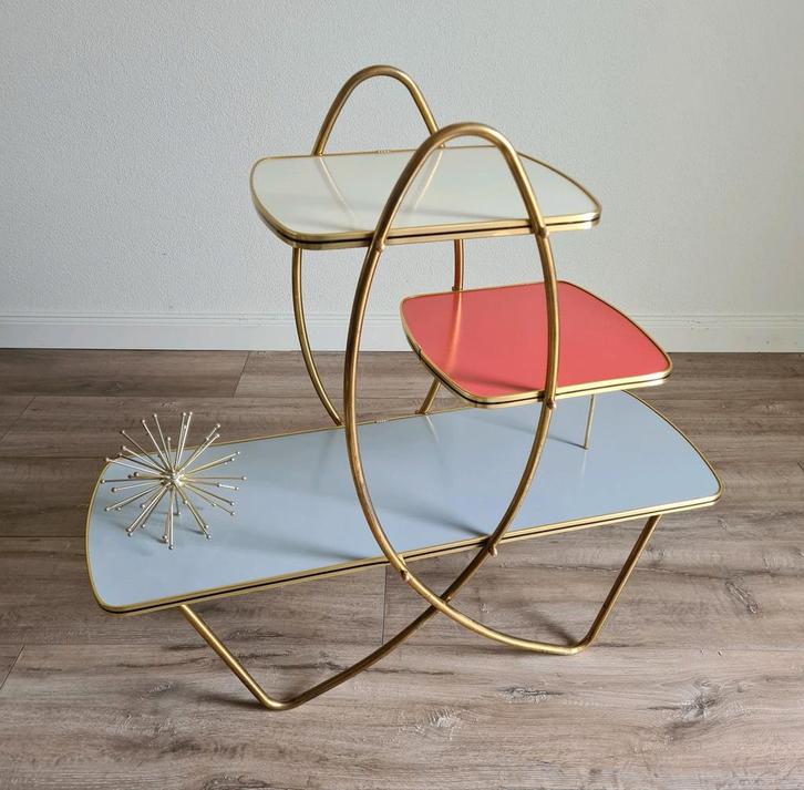 Vintage plantentafel etagere tafel tafeltje retro planten, Verzamelen, Retro, Huis en Inrichting, Ophalen of Verzenden