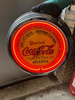 Coca cola neon klok, Ophalen of Verzenden, Zo goed als nieuw, Wandklok
