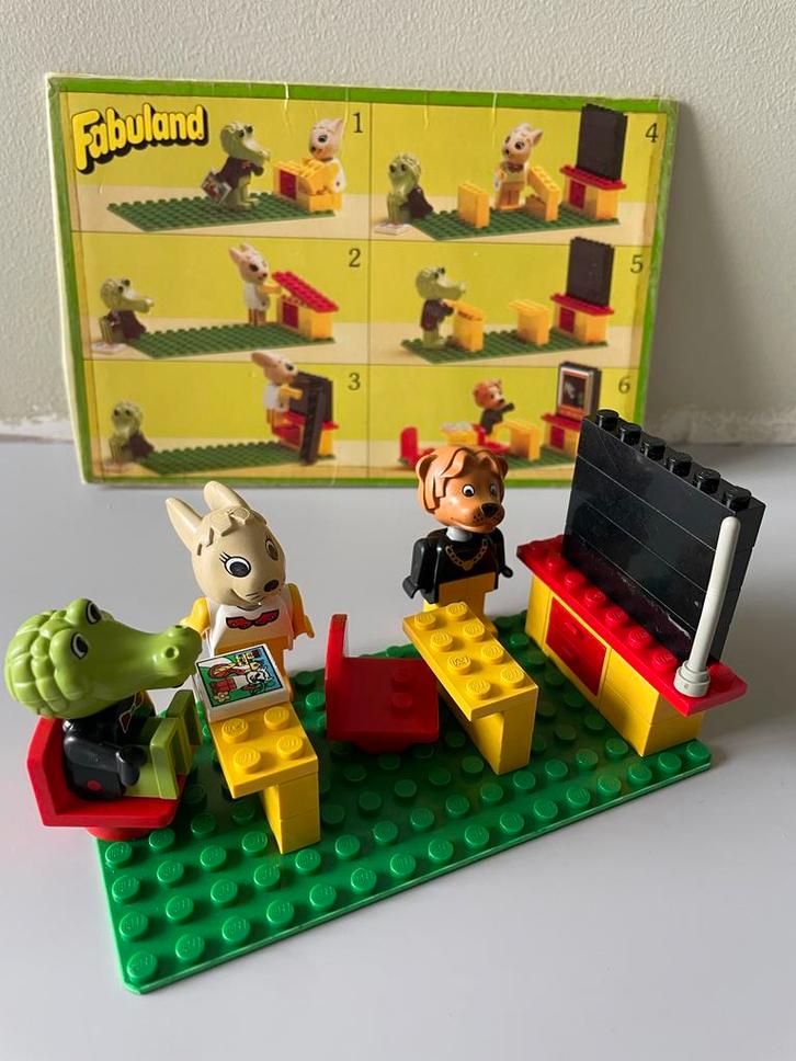Vintage Lego Fabuland Set School, Kinderen en Baby's, Speelgoed | Duplo en Lego, Gebruikt, Lego, Complete set, Ophalen of Verzenden