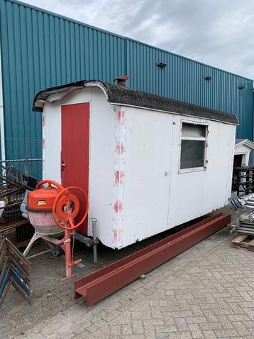 Oude Bouwkeet / Schaftkeet / schaftwagen / pipowagen 2x4m beschikbaar voor biedingen
