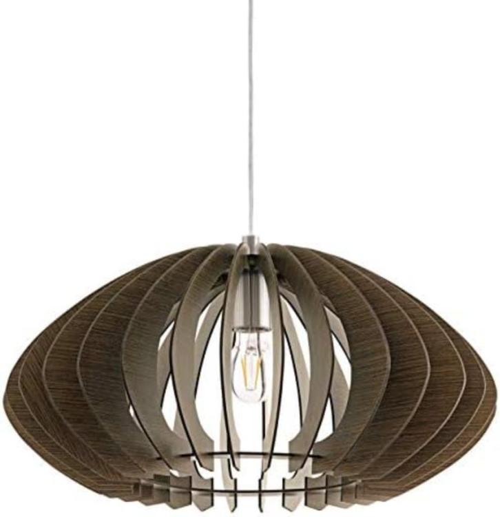 Eglo hanglamp Cossano kleur bruin, Huis en Inrichting, Lampen | Hanglampen, Zo goed als nieuw, Minder dan 50 cm, Hout, Ophalen