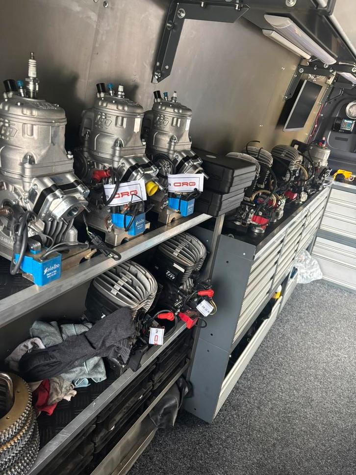 Motorrek RVS voor 8 stuks Rotax/KZ + veel meer, Sport en Fitness, Karting, Gebruikt, Overige typen, Ophalen