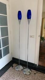 Twee vloerlampen italiaans design, Huis en Inrichting, Lampen | Vloerlampen, Ophalen, Glas, 150 tot 200 cm