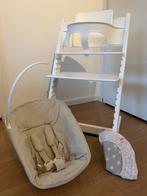 COMPLETE Stokke Tripp Trapp wit met alle accessoires, Ophalen, Gebruikt, Meegroeistoel, Stoelverkleiner