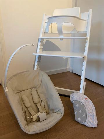 COMPLETE Stokke Tripp Trapp wit met alle accessoires beschikbaar voor biedingen