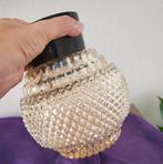 Vintage Antieke plafondlamp amberglas, Ophalen of Verzenden