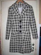 Lange  Geruiten Jas wollig blauw/wit (S/M)36/38, Kleding | Dames, Jassen | Winter, Blauw, Zara, Ophalen of Verzenden, Zo goed als nieuw