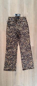 Mi Piace Travelstof Broek Tijgerprint Zwart/Goud Maat L, Kleding | Dames, Mi Piace, Verzenden, Zwart, Maat 42/44 (L)